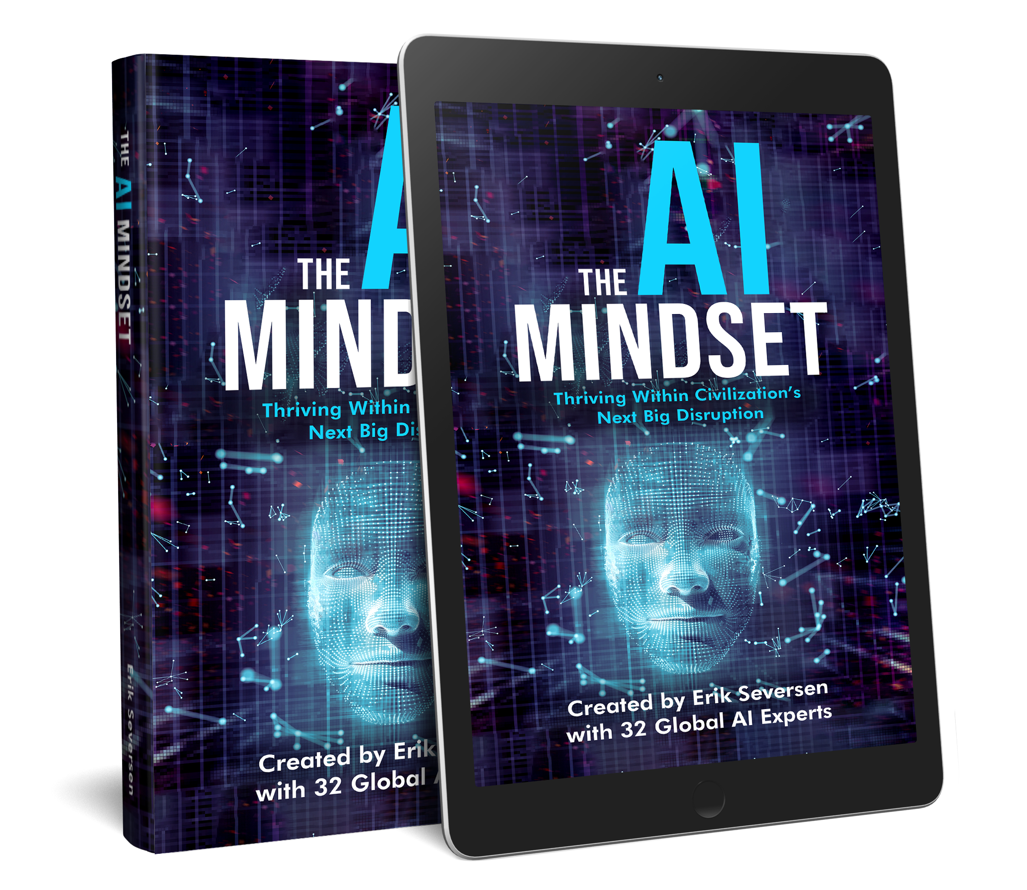 The AI Mindset book and tablet cover